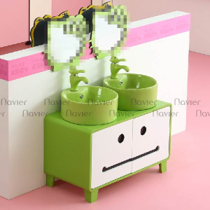 Tủ Lavabo Trẻ Em Nhựa Đặc PVC Cao Cấp Navier NV-TLTE-02