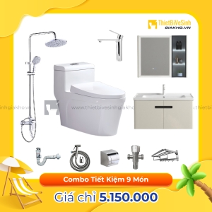 Combo Trọn Bộ Thiết Bị Phòng Tắm 9 Món Tiết Kiệm Navier CBPT007