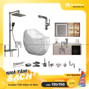 Combo Trọn Bộ Thiết Bị Phòng Tắm 12 Món Tiết Kiệm Navier CBPT0032
