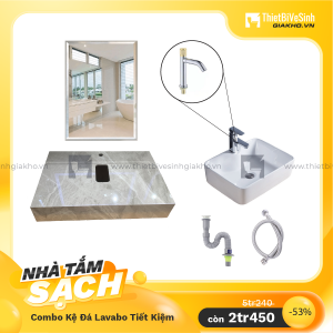 Combo Kệ Đá Chống Trầy Xám Vân Bóng Lavabo Siêu Tiết Kiệm Navier CBKD13