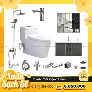 Combo Trọn Bộ Thiết Bị Phòng Tắm 12 Món Tiết Kiệm CBPT0036