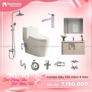 Combo Trọn Bộ Thiết Bị Phòng Tắm 9 Món Cao Cấp Navier CBPT0021