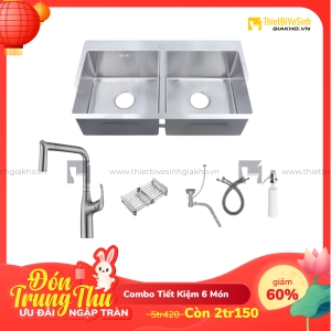 Combo Chậu Chén Siêu Tiết Kiệm 6 Món Navier CBF02