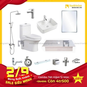 Combo Trọn Bộ Thiết Bị Phòng Tắm 12 Món Tiết Kiệm Navier CBPT003