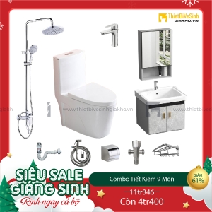 Combo Trọn Bộ Thiết Bị Phòng Tắm 9 Món Tiết Kiệm Navier CBPT007