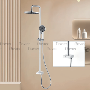 Sen Cây Tắm Lạnh Phím Đàn Đồng Thau Mạ Crom Navier NV-9070