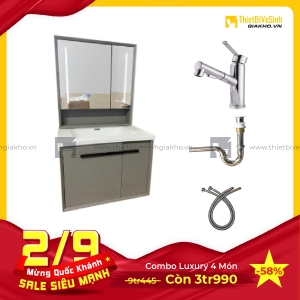Combo Bộ Tủ Chậu Lavabo Siêu Tiết Kiệm Cao Cấp Navier CBTL02