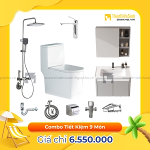 Combo Trọn Bộ Thiết Bị Phòng Tắm 9 Món Tiết Kiệm Navier CBPT009