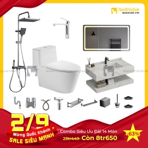 Combo Trọn Bộ Thiết Bị Phòng Tắm 14 Món Tiết Kiệm Navier CBPT0025