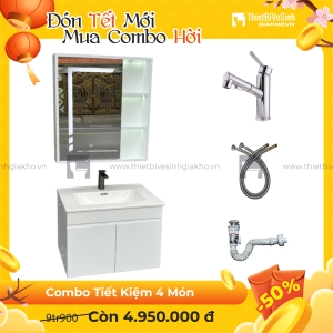 Combo Bộ Tủ Chậu Lavabo Siêu Tiết Kiệm Cao Cấp Navier CBTL07