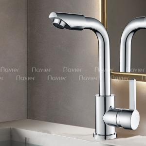 Vòi Rửa Chén Lạnh Thân Tròn Uốn Vuông Navier NV-202LB