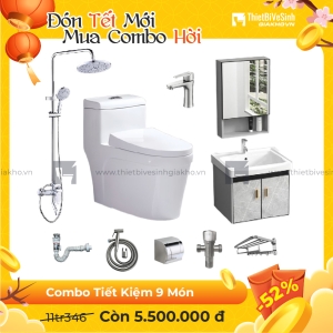 Combo Trọn Bộ Thiết Bị Phòng Tắm 9 Món Tiết Kiệm Navier CBPT007