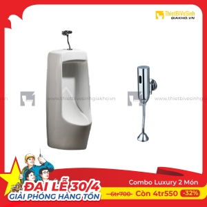 Combo Bồn Tiểu Van Xả Cảm Ứng Siêu Tiết Kiệm Navier CBT03