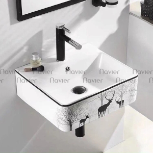 Chậu Lavabo Vuông Nai Treo Tường Navier NV-433V