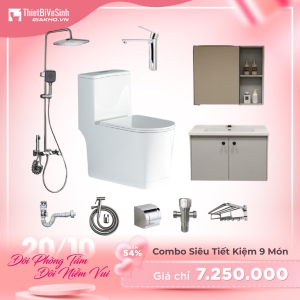 Combo Trọn Bộ Thiết Bị Phòng Tắm 9 Món Tiết Kiệm Navier CBPT009