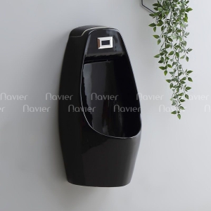 Bồn Tiểu Nam Cảm Ứng Treo Lửng Đen Navier NV-502D