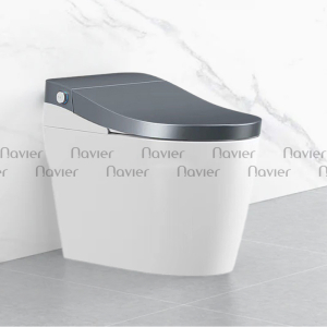 Bồn Cầu Thông Minh Phiên Bản Cao Cấp Trắng Nắp Xám Navier NV-1019TX