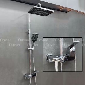 Sen Cây Tắm Nóng Lạnh Đồng Thau Mạ Crome Cao Cấp Navier NV-CS70