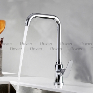 Vòi chén lạnh thân tròn uốn vuông inox304 Navier NV-217