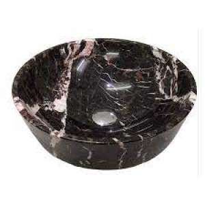 Chậu Lavabo Đá Tự Nhiên Nâu Quán Sơn Tròn Dày Cao Cấp Navier NV-BST31