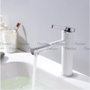 Vòi Lavabo Nóng Lạnh Đồng Thau 20cm  Navier NV-704