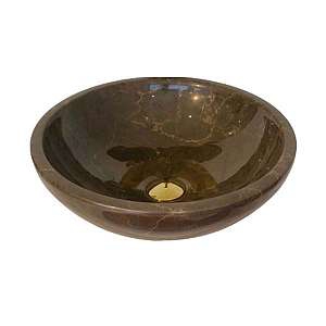 Chậu Lavabo Đá Tự Nhiên Iran Brown Dáng Tròn Mỏng Cao Cấp Navier NV-BST29