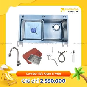 Combo Chậu Chén Siêu Tiết Kiệm 7 Món Navier CBF05