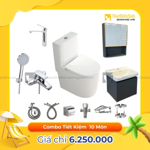  Combo Trọn Bộ Thiết Bị Phòng Tắm 10 Món Tiết Kiệm CBPT0044