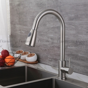 Vòi chén nóng lạnh thân tròn xoay đầu tháo rời inox304 Navier NV-231