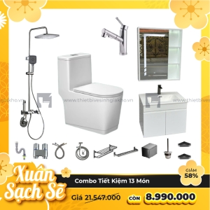 Combo Trọn Bộ Thiết Bị Phòng Tắm 13 Món Tiết Kiệm Navier CBPT0026