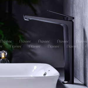 Vòi lavabo nóng lạnh đồng thau sơn tĩnh điện Navier  NV-727D30 (30cm)