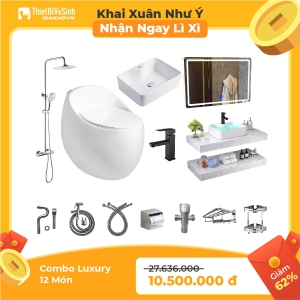 Combo Thiết Bị Vệ Sinh Luxury 12 Món Navier KX 12M LX 06
