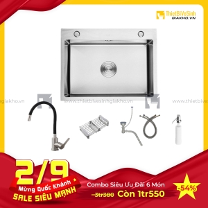 Combo Chậu Chén Siêu Tiết Kiệm 4 Món Navier CBF04