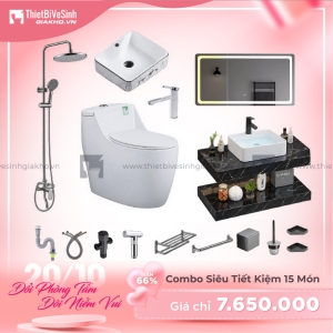 Combo Trọn Bộ Thiết Bị Phòng Tắm 15 Món Tiết Kiệm CBPT0023