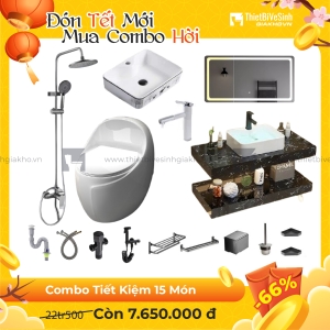 Combo Trọn Bộ Thiết Bị Phòng Tắm 15 Món Tiết Kiệm CBPT0023