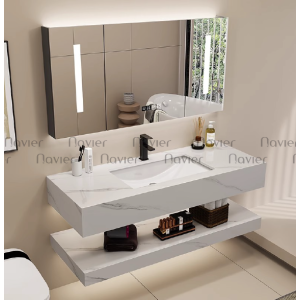 Bộ Bàn Đá Lavabo Âm Bàn Chống Trầy Navier NV-CB1134T