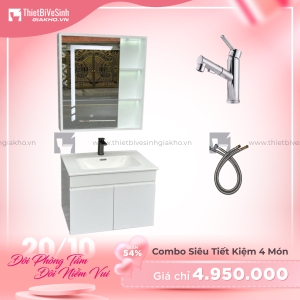 Combo Bộ Tủ Chậu Lavabo Siêu Tiết Kiệm Cao Cấp Navier CBTL07