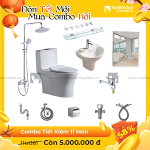 Combo Trọn Bộ Thiết Bị Phòng Tắm 12 Món Tiết Kiệm Navier CBPT0014