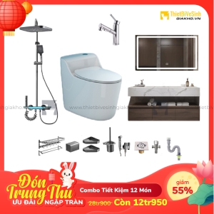 Combo Trọn Bộ Thiết Bị Phòng Tắm 12 Món Tiết Kiệm Navier CBPT0030