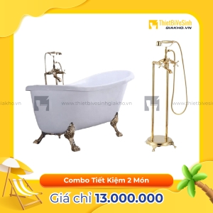 Combo Bồn Tắm Chân Rồng Kèm  Sen Cây Đặt Sàn Cao Cấp Navier CBBT04